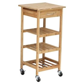 Oceanstar Bamboo Kitchen Trolley Oceanstar Bamboo Kitchen Trolley
